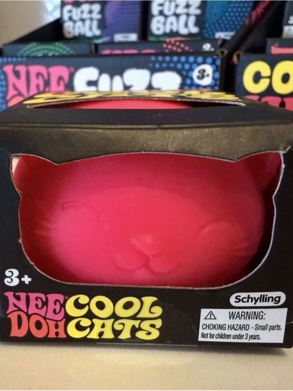 Schylling authentic Cool Cats NeeDoh Pink Cat Stress Toy